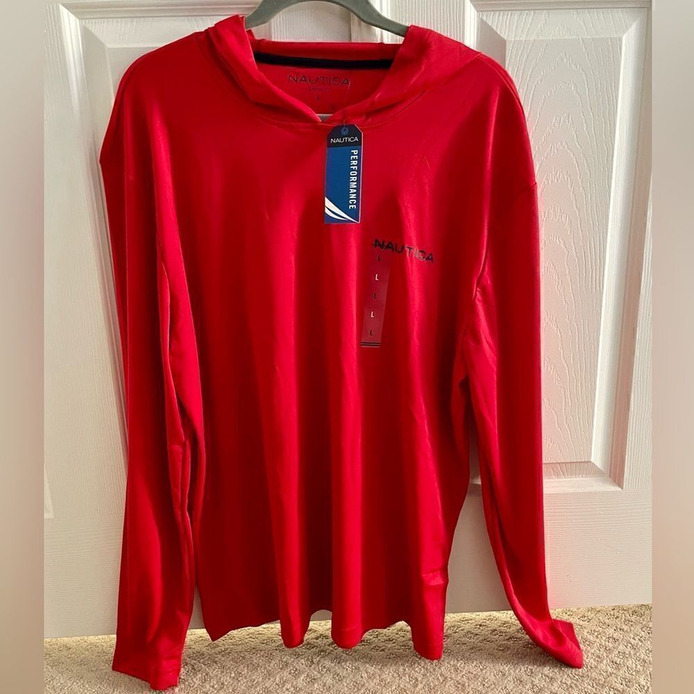 NWT Nautica Hooded Long Sleeve Swim Shirt